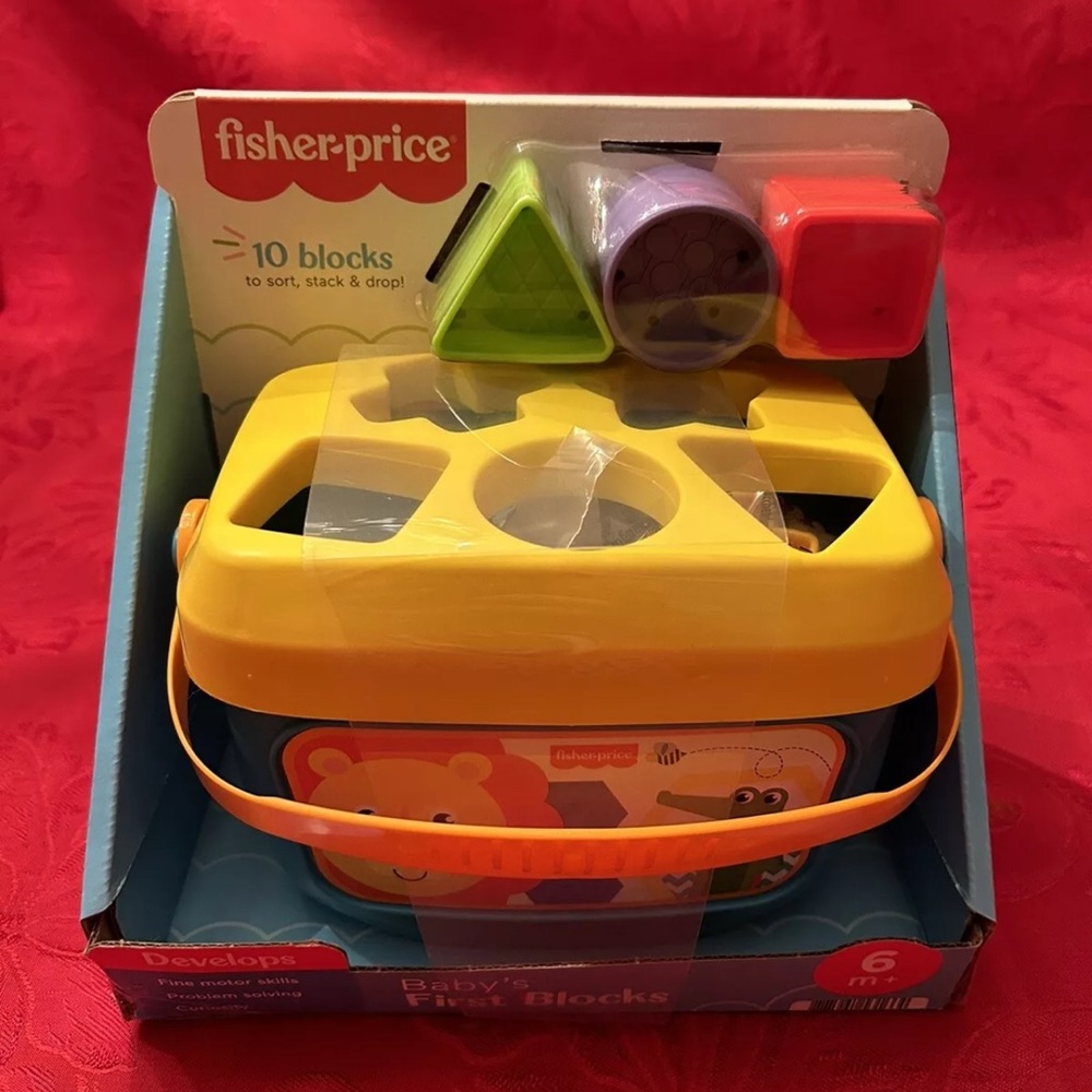 Fisher-Price Baby's First Blocks Toy - Yellow and Multicolor
